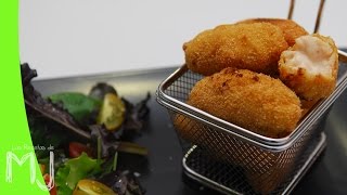 CROQUETAS DE GAMBAS  Cómo hacer croquetas caseras fáciles y ricas [upl. by Kovacev]