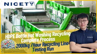 HDPE Plastic Waste Hot Washing Recycling Line  Full Process Explained And Equipment Required [upl. by Paulette459]