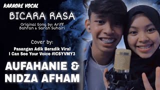 Nidza Afham amp Aufahanie  Bicara Rasa Official Music Video Karaoke Vocal [upl. by Ael482]