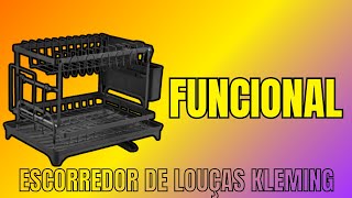 Escorredor De Louças Kleming Design Moderno Inox à Prova de Ferrugem e Drenagem Automáticalouças [upl. by Ellehcan346]