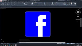 Tutorial logo Facebook su Autocad  Prof Paolo Mosca [upl. by Acinemod520]