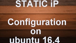 static ip address in Ubuntu 164 [upl. by Nyrad848]