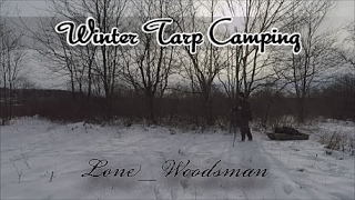 Winter Tarp Camping [upl. by Ahseid]