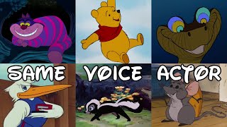 Reused Voice Actors in Old Disney Movies Compilation [upl. by Nomelif]