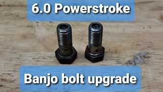 60L Powerstroke banjo bolt upgrade to newer style 64L bolts [upl. by Whiffen592]