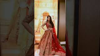 Wearing ghagara🔥 bridemakeup indianwedding wedding sareelover sare viralvideo trending [upl. by Stewart]