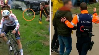 Fan arrested for throwing beer at Eli Iserbyt [upl. by Notsla]