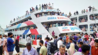 ঝগড়া করে যাত্রী নিচ্ছে কর্ণফুলী ৩ mv karnaphuli 3 launch Dhaka to Elisha kaliganj [upl. by Pandich]