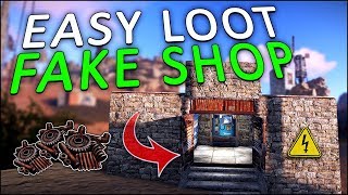 LURING PLAYERS into an ELECTRIC SCAM SHOP  Rust Trap Base [upl. by Evante]