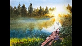 How to Make a Sunrise Glow in Watercolor [upl. by Kenny521]