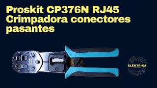 ProsKit CP376N Crimpadora conectores Pasantes RJ45 [upl. by Aihsal191]