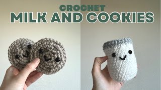 Crochet Milk and Cookies for Beginners First Crochet Project Step by Step Tutorial [upl. by Kilar327]