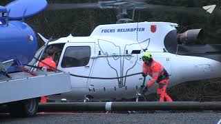 Freiwillige fliegen Bäume aus dem Tierpark Goldau [upl. by Eleahcim]