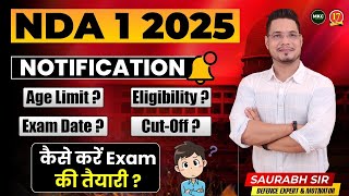 NDA 1 2025 Notification Details NDA 1 2025 Age Limit NDA 12025 Qualification Vacancy  Syllabus [upl. by Rolando]