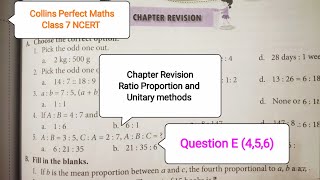 Class7MathsNCERTChapter RevisionRatioProportionquestion E456collins Maths nowRSQUARE 2024 [upl. by Bores]