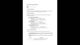 Periodization Training Worksheet exam [upl. by Adehsor]