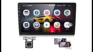 Podofo Android Car Stereo 10 inch Touchscreen Double Din Radio with GPS Backup Camera Bluetooth [upl. by Celinda]