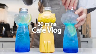 🌊여름에 좋은 음료카페브이로그30분모아보기🏝️30mins Cafe Vlog카페브이로그Cafe VlogASMRTasty Coffee196 [upl. by Ciro]