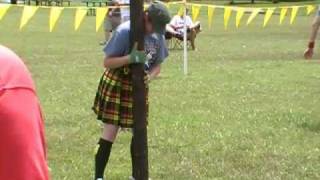 The Kansas City Scottish Highland Games womens caber toss 2010 [upl. by Neelehtak741]