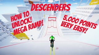 Descenders  How to unlock the MEGA RAMP 5000 points VERY EASY [upl. by Cutlip]