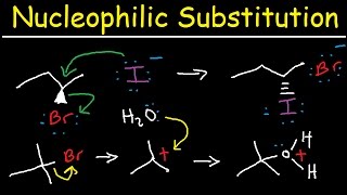 Nucleophilic Substitution Reactions  SN1 and SN2 Mechanism Organic Chemistry [upl. by Waiter]