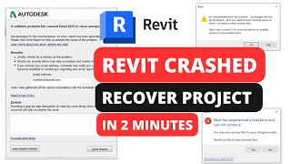 How to Recover your Autodesk Revit file without a recovery file in 2024 [upl. by Ellicul]