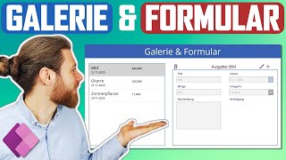 Galerie mit Bearbeitungsformular auf einem Bildschirm  Power Apps [upl. by Ylus336]