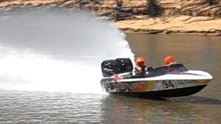 Twin Rig Movie  2014 Southern 80 Water Ski Race  Twin Outboards Going Off amp at Cruise Speed [upl. by Ermeena562]