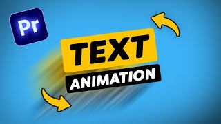 How to Create TEXT ANIMATIONS Premiere Pro Tutorial [upl. by Rattan]