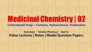 Medicinal Chemistry II 60 Corticosteroid Drugs  Cortisone Hydrocortisone Prednisolone [upl. by Ajnot928]