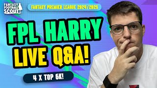 FPL HARRY LIVE QampA 🔥  LATEST DRAFT  Fantasy Premier League Tips 202425 [upl. by Schapira]