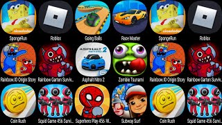 Sponge Run Roblox Going Balls Race Master Asphalt Nitro Zombie Tsunami Coin Rush Subway Surf [upl. by Janaye]