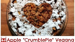 Crostata CrumblePie di Mele vegana integrale e light Vegan recipedolci 2CK [upl. by Yblocaj]