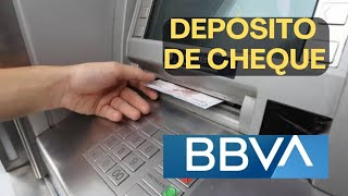 Cómo depositar un cheque en cajero BBVA Bancomer [upl. by Akemyt184]