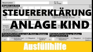 Anlage Kind Elster  Elster Tutorial  Steuererklärung selber machen [upl. by Ffilc]