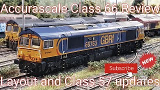 Accurascale Class 66 review Test Run and Layout update 00 Gauge modern image [upl. by Anali358]