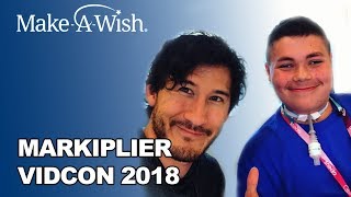 Markiplier with MakeAWish at VidCon 2018  MakeAWish® [upl. by Ardnoek]