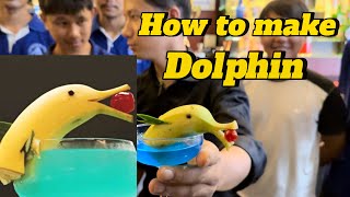 Easy Dolphin Garnish with Banana for cocktails and mocktails  kantipur hotel training center [upl. by Florin]