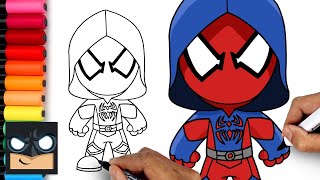 How To Draw Spider Man  Scarlet 3 Spider Suit [upl. by Nomelif]