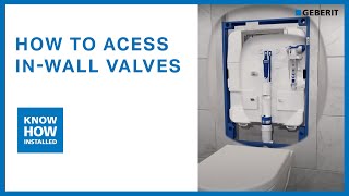 Geberit inwall concealed cisterns  How to access valves for service [upl. by Notnyw]