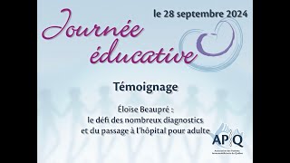 APIQ  Journée éducative 2024  Éloise Beaupré [upl. by Anemolif703]