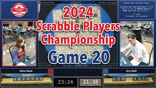 2024 Scrabble Players Championship  Game 20  Chloe Fatsis vs Orry Swift NWL [upl. by Apps]