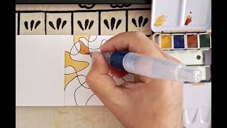 Neurographic art with watercolor [upl. by Krein]