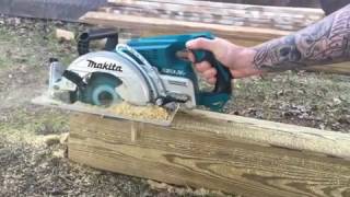 Makita DRS780Z 714quot Brushless 36V Rear Handle Circular Saw [upl. by Glennon766]