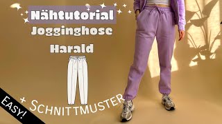 Nähtutorial Jogginghose Harald  easy Nähanleitung mit Schnittmuster  DIY [upl. by Donella]