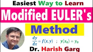 Modified Eulers Method  Easiest Way to Solve [upl. by Fredella]