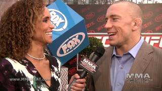 UFC on FOX Red Carpet Champ GSP Can Hardly Wait To Fight Nick Diaz [upl. by Nodab]