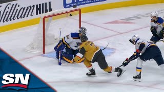 Golden Knights Alex Pietrangelo Walks In And Roofs Backhander To Open Scoring [upl. by Eaneg]