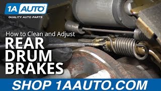 How to Clean and Adjust Rear Drum Brakes [upl. by Anitsrhc]