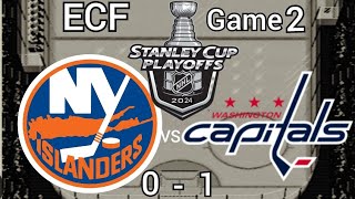 NHL 94 Rewind  Islanders vs Capitals Stanley Cup Playoffs ECF Game 2 [upl. by Imailiv]